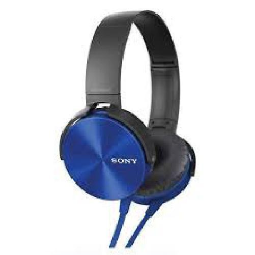 SONYステレオヘッドホン MDR-XB450（ブルー） Fone De Ouvido Sony Mdr- Xb450 Extra Bass Azul - Headphone com Fio